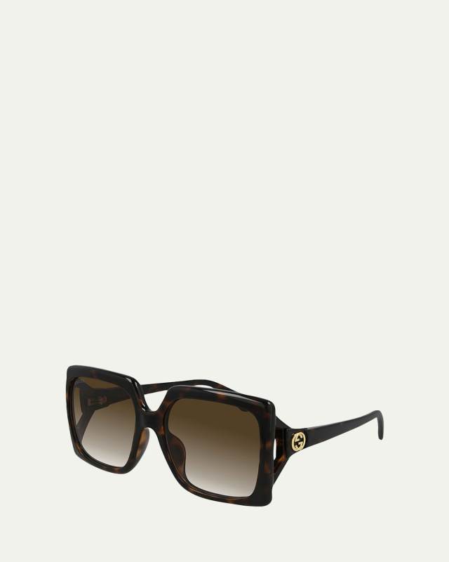 Oversized Square Injection Plastic Sunglasses